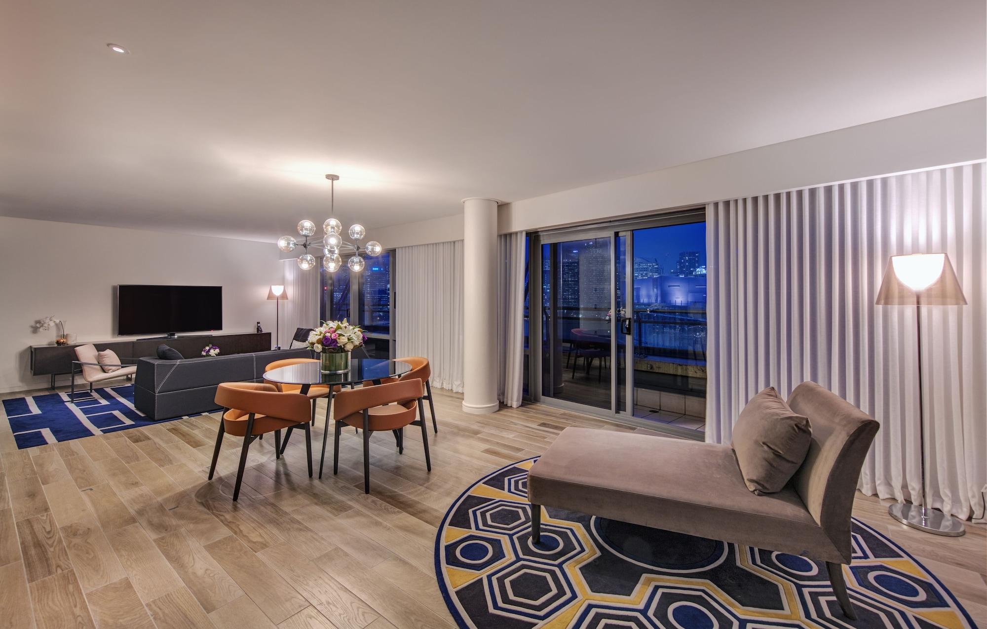 The Star Grand Hotel And Residences Sydney Exteriör bild A living room at the hotel