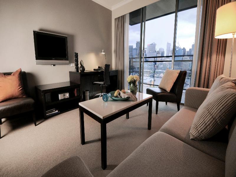 The Star Grand Hotel And Residences Sydney Exteriör bild A living room in a serviced apartment in Singapore