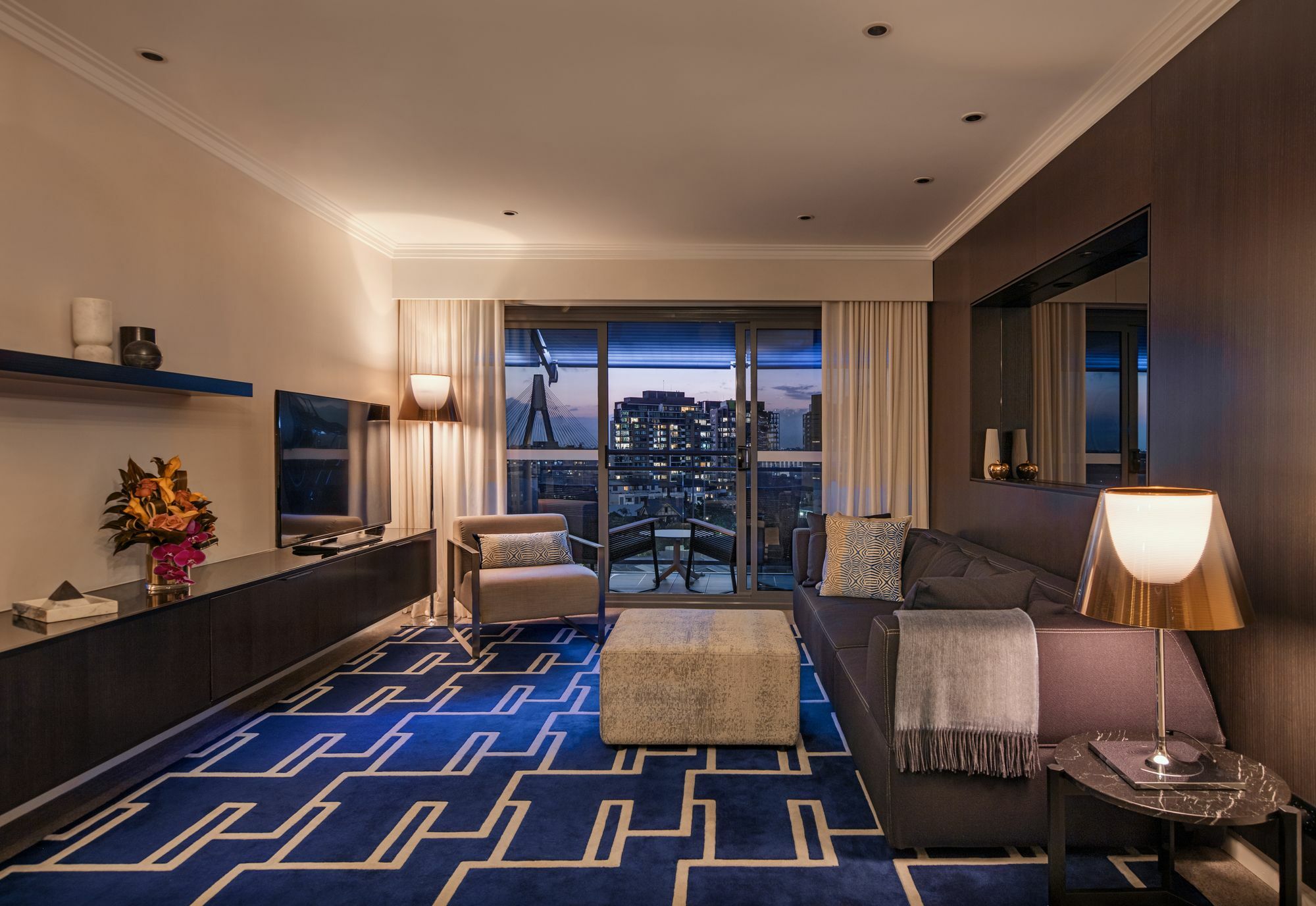 The Star Grand Hotel And Residences Sydney Exteriör bild A living room at the Ritz-Carlton, Singapore